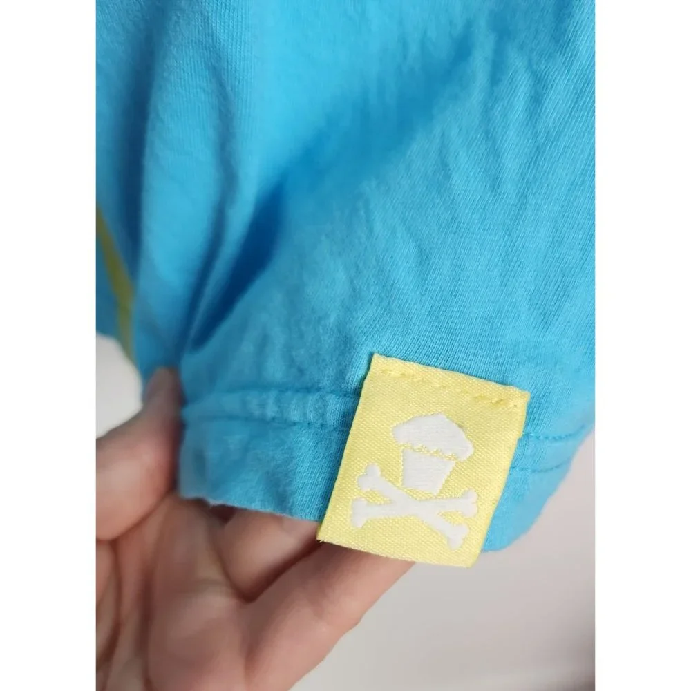 Johnny Cupcakes Youth Sz. L Blue & Yellow Graphic T Shirt - Picture 4 of 5